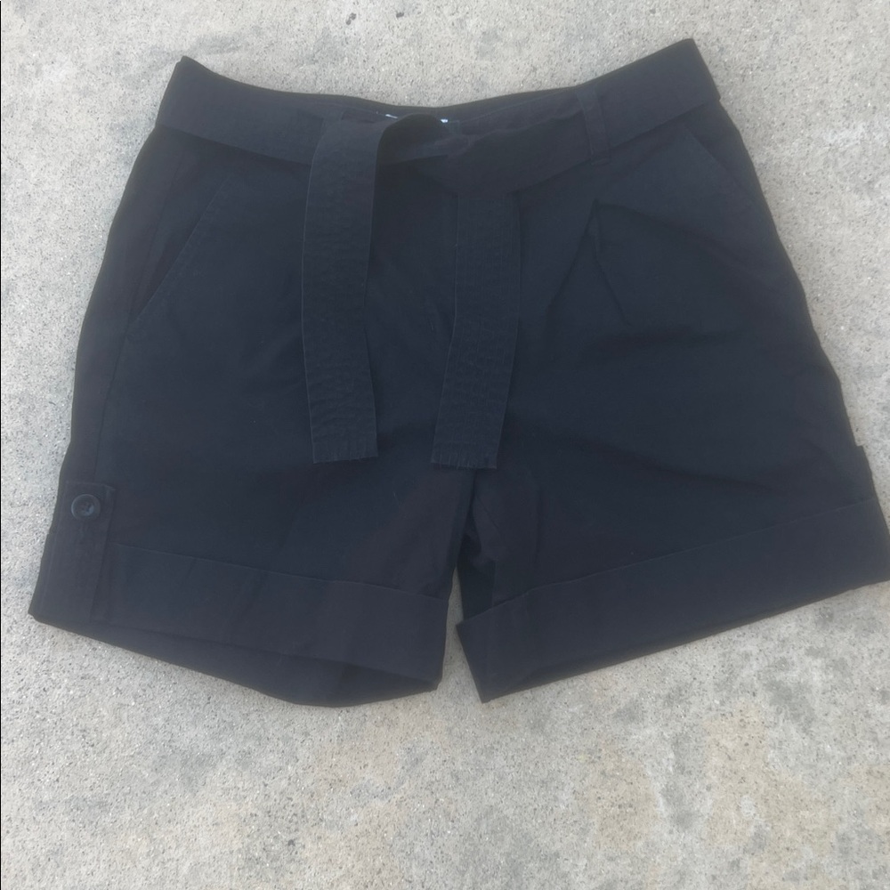 Talbots Women's Black Stretch Rolled Cuff Chino Shorts Size 6